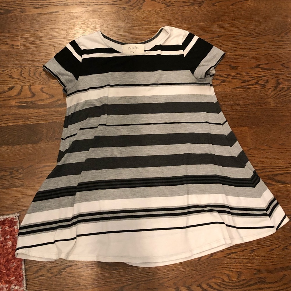 Made in USA Puella small swing T or tunic (if more petite), striped
